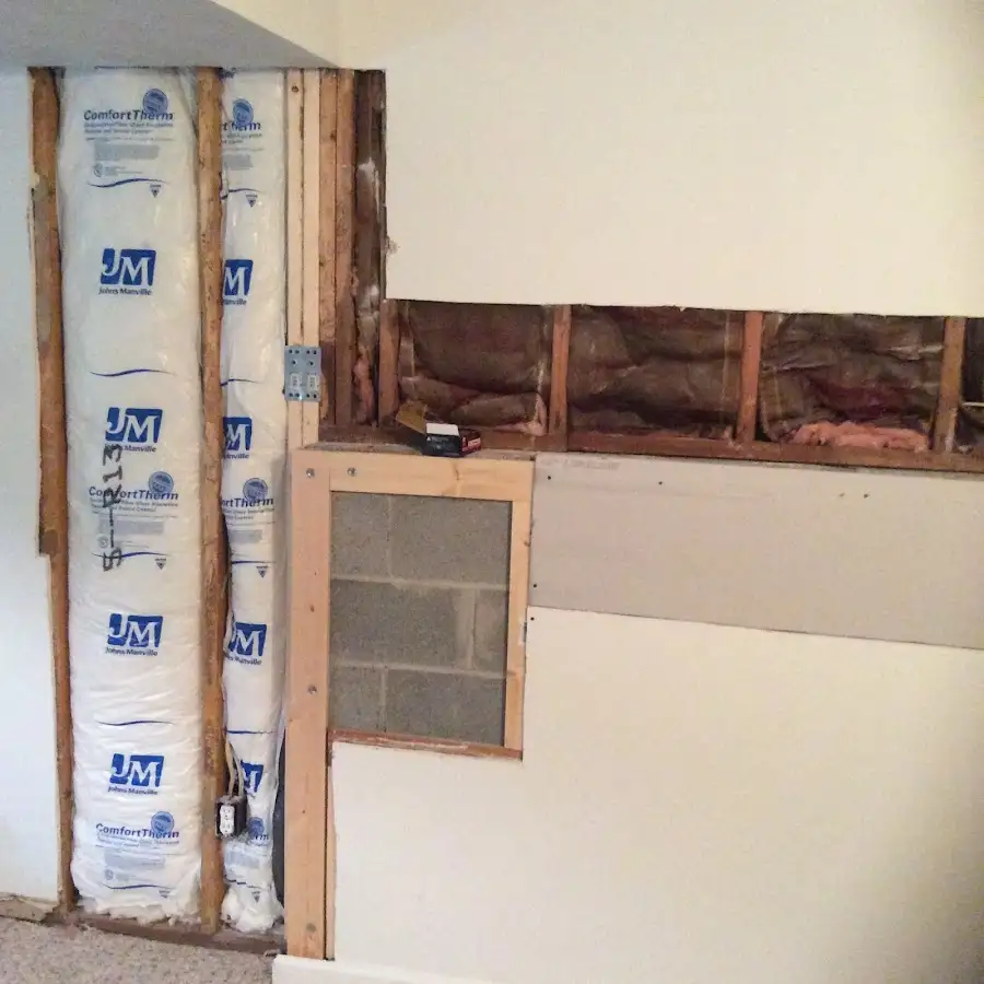Wall insulation replacement during Contents Cleaning & Restoration in Dahlonega